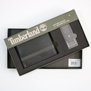 TIMBERLAND LEATHER WALLET AND KEY FOB KIT
